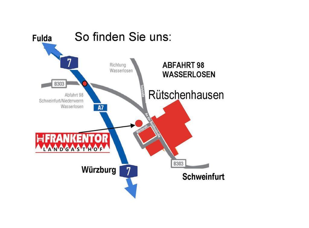 Landgasthof Frankentor Wasserlosen ภายนอก รูปภาพ